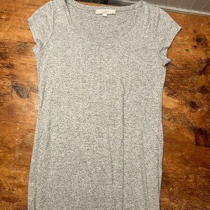 LOFT t-shirt midi dress lounge grey size MP :)